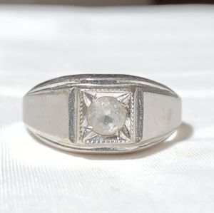 SWAROVSKI 10K H.G.F. CLEAR CRYSTAL RING